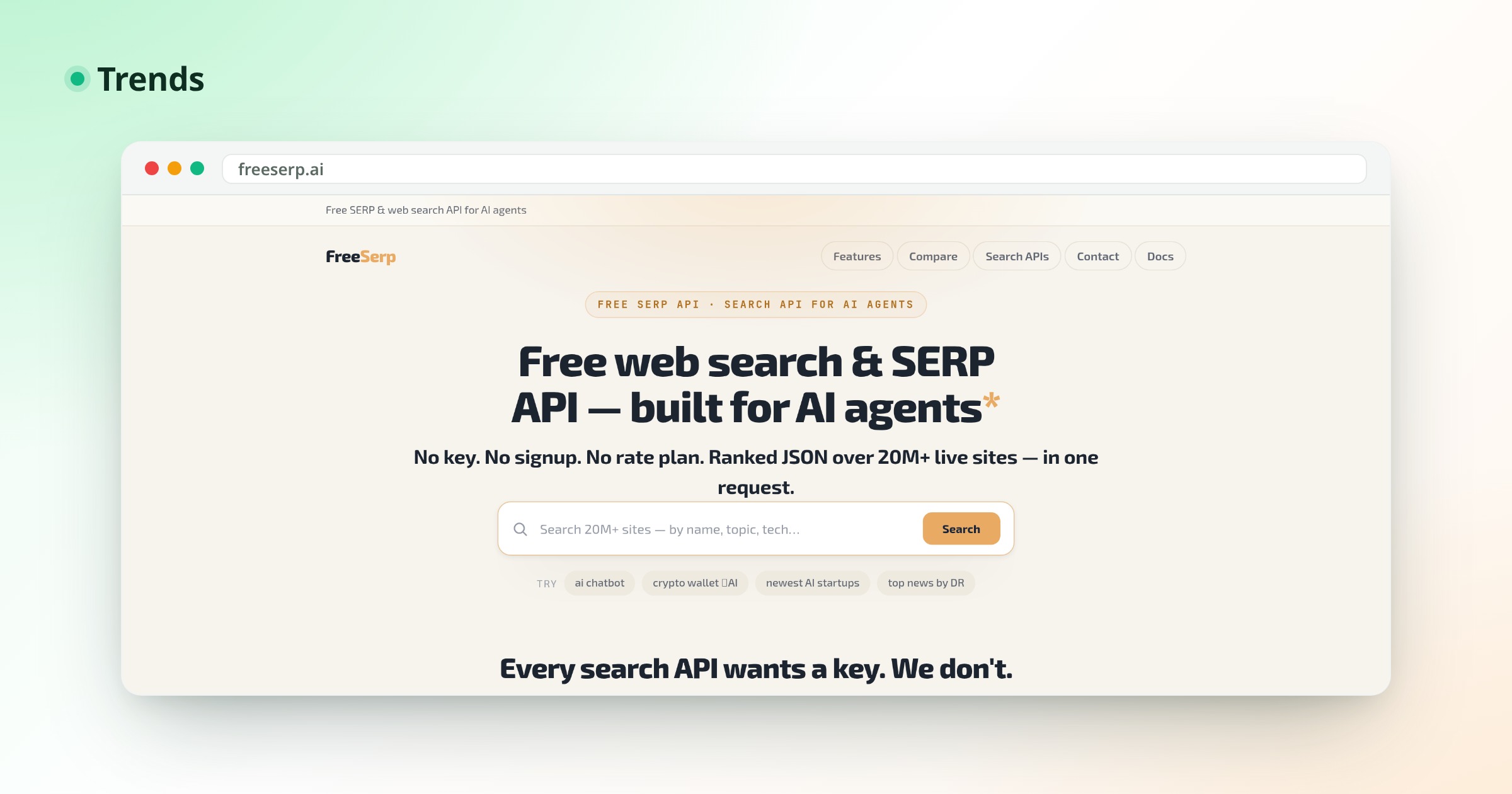 FreeSerp: A Free Web Search API Your AI Agent Can Actually Sign Up For (Because There Is Nothing to Sign Up For)