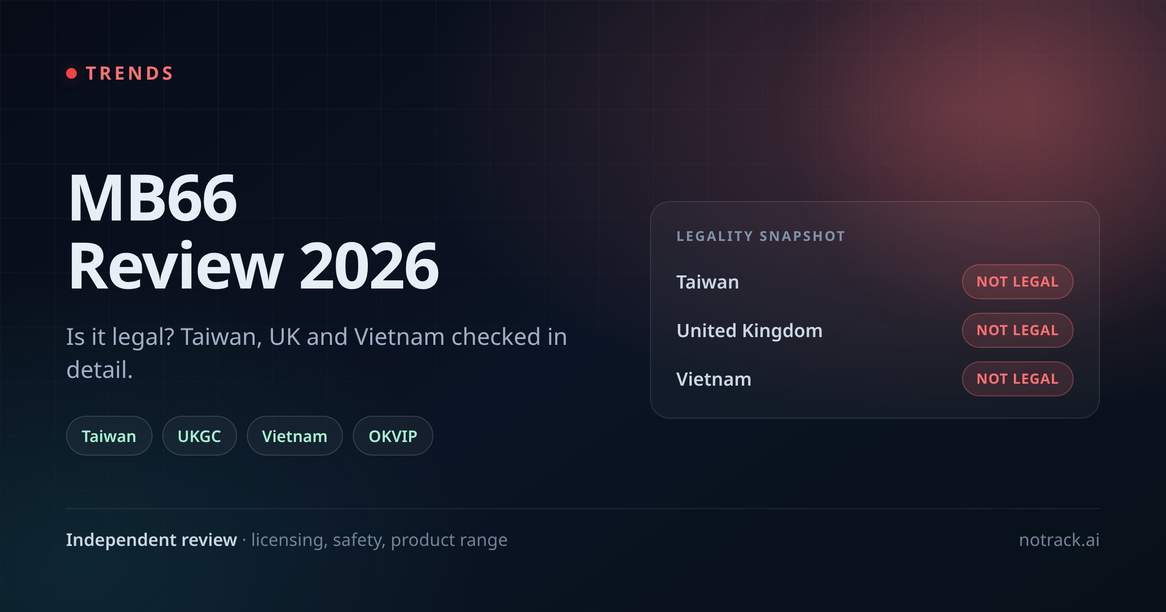 MB66 Recenze 2026: Je Legální na Tchaj-wanu, ve Velké Británii a Vietnamu? Licence a Nabídka Produktů